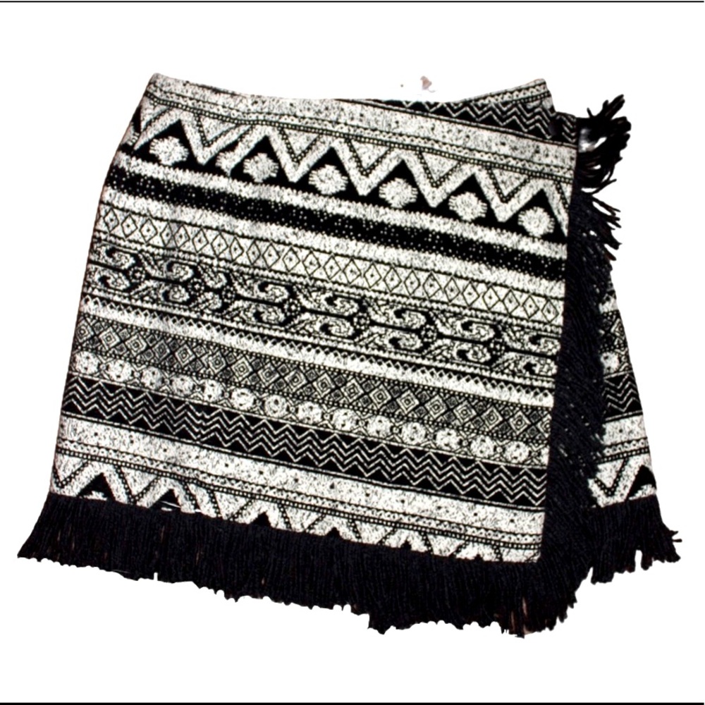 1. State Black & White skirt with fringe